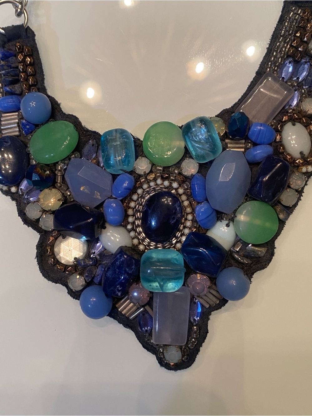 EUC Chico's & J.Crew Designer Beaded Floral Statement Bib Necklace Lot - Picture 6 of 7